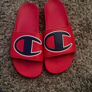 Champion Kids Red and Blue Slide Sandals
